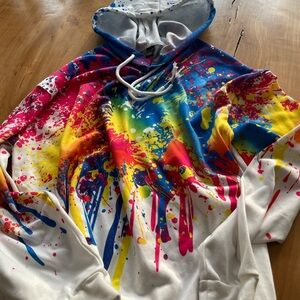SHEIN Multicolor Splash Hoodie